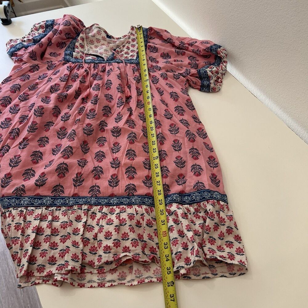Old Navy Puff-Sleeve Printed Mini Swing Dress size XL Boho Resortwear Summer - Picture 11 of 11
